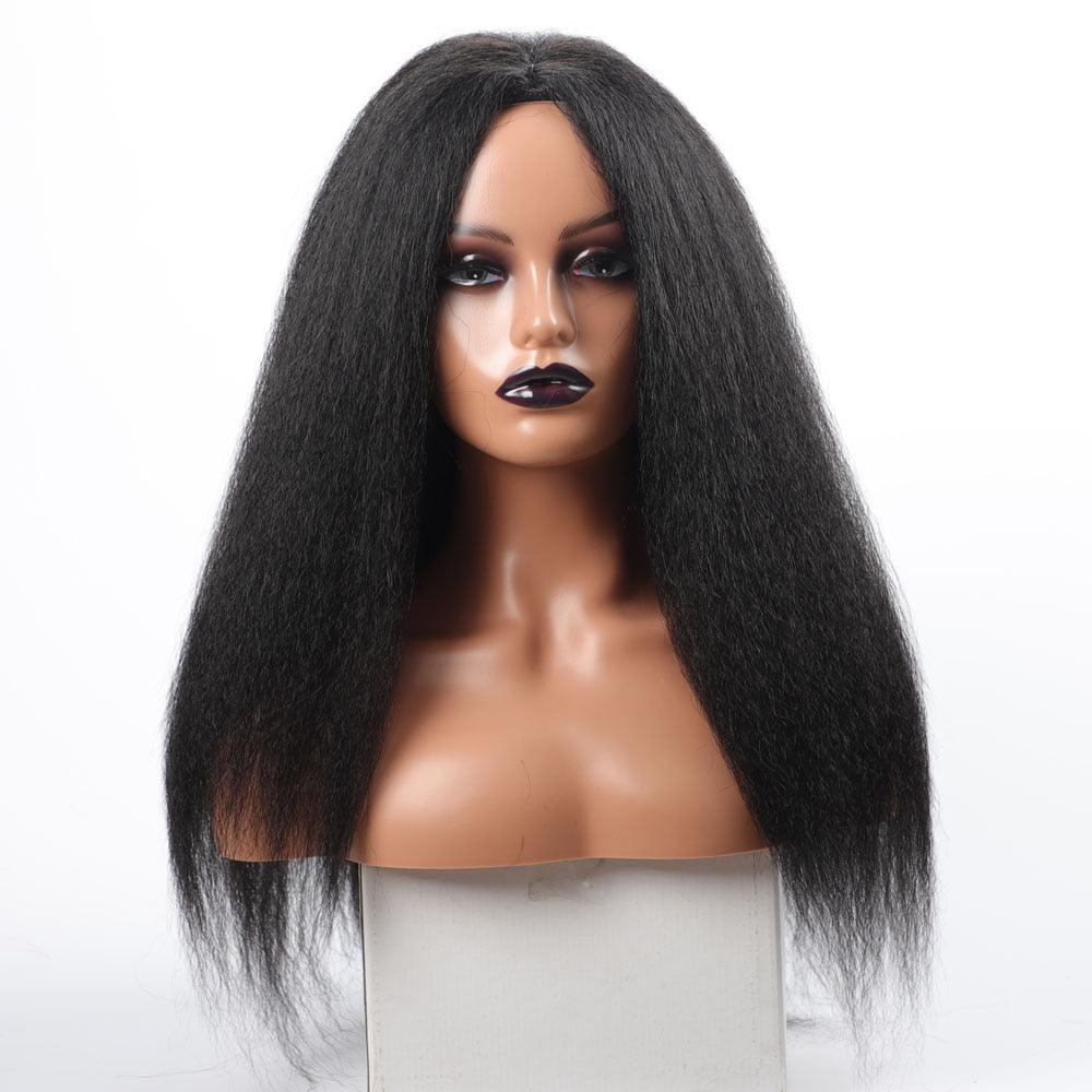 Long Kinky Straight Synthetic Wigs for Black Women