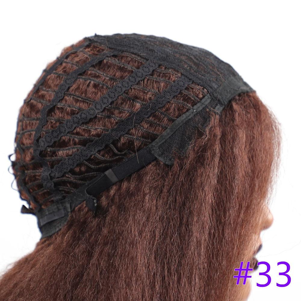 Long Kinky Straight Synthetic Wigs for Black Women