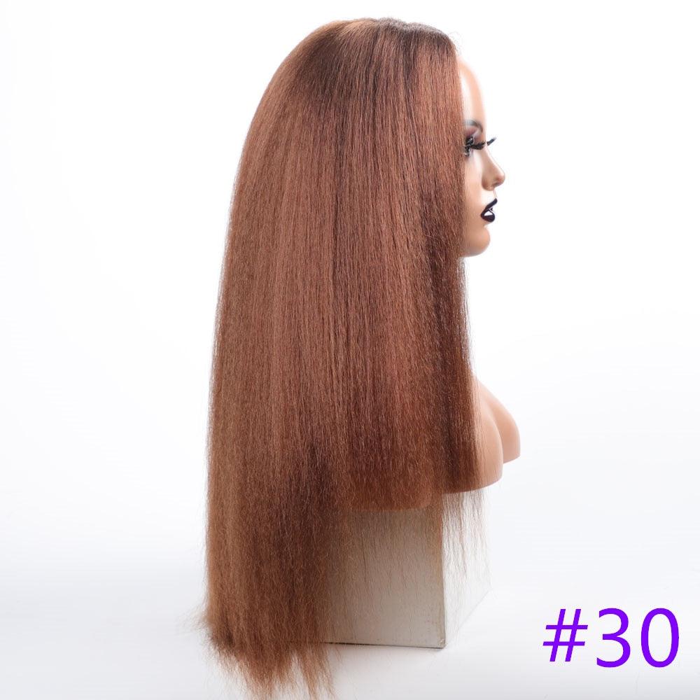 Long Kinky Straight Synthetic Wigs for Black Women