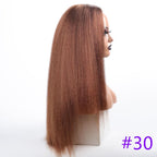 Long Kinky Straight Synthetic Wigs for Black Women
