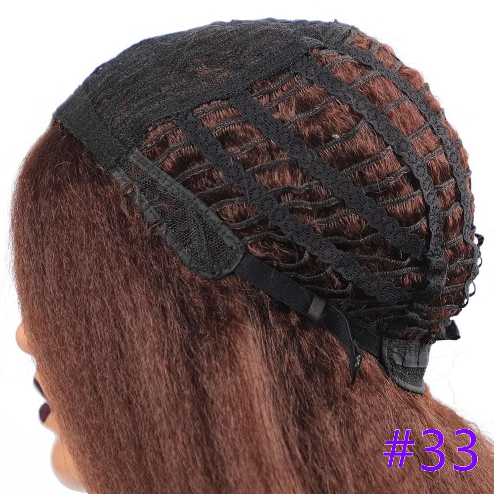 Long Kinky Straight Synthetic Wigs for Black Women