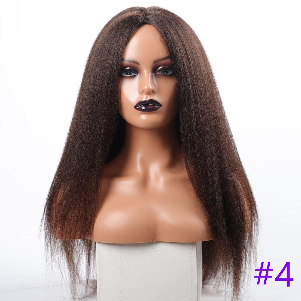 Long Kinky Straight Synthetic Wigs for Black Women