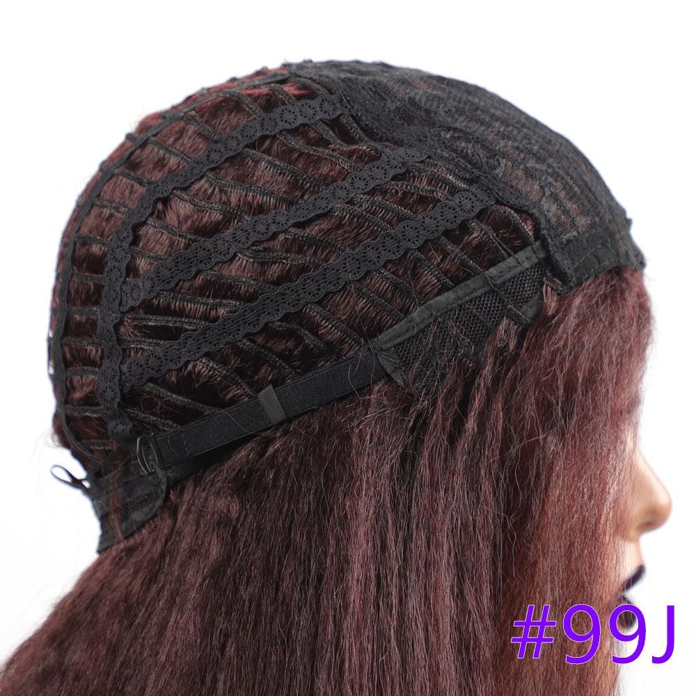 Long Kinky Straight Synthetic Wigs for Black Women
