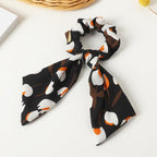 Long Ribbon Women Ponytail Scrunchies Scarf Elastic Hair Band Knotted Streamer Hair Ties Silky Satin Hair Rope Ponytail Holder Accessories for Women Stevvex