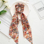Long Ribbon Women Ponytail Scrunchies Scarf Elastic Hair Band Knotted Streamer Hair Ties Silky Satin Hair Rope Ponytail Holder Accessories for Women Stevvex