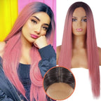 Long Straight Synthetic Black Wig Mixed Brown and Blonde Long Wig For Black Women Middle Part Nature Wigs For Black Women Cosplay Wigs For Women Stevvex