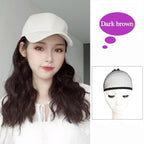 Long Synthetic Baseball Cap Hair Wig Natural Black Cap Hair Extensions Natural Corn Whisker wig Wave Wigs Hat Wig Adjustable Wigs For Black Women Cosplay Wigs For Women Stevvex