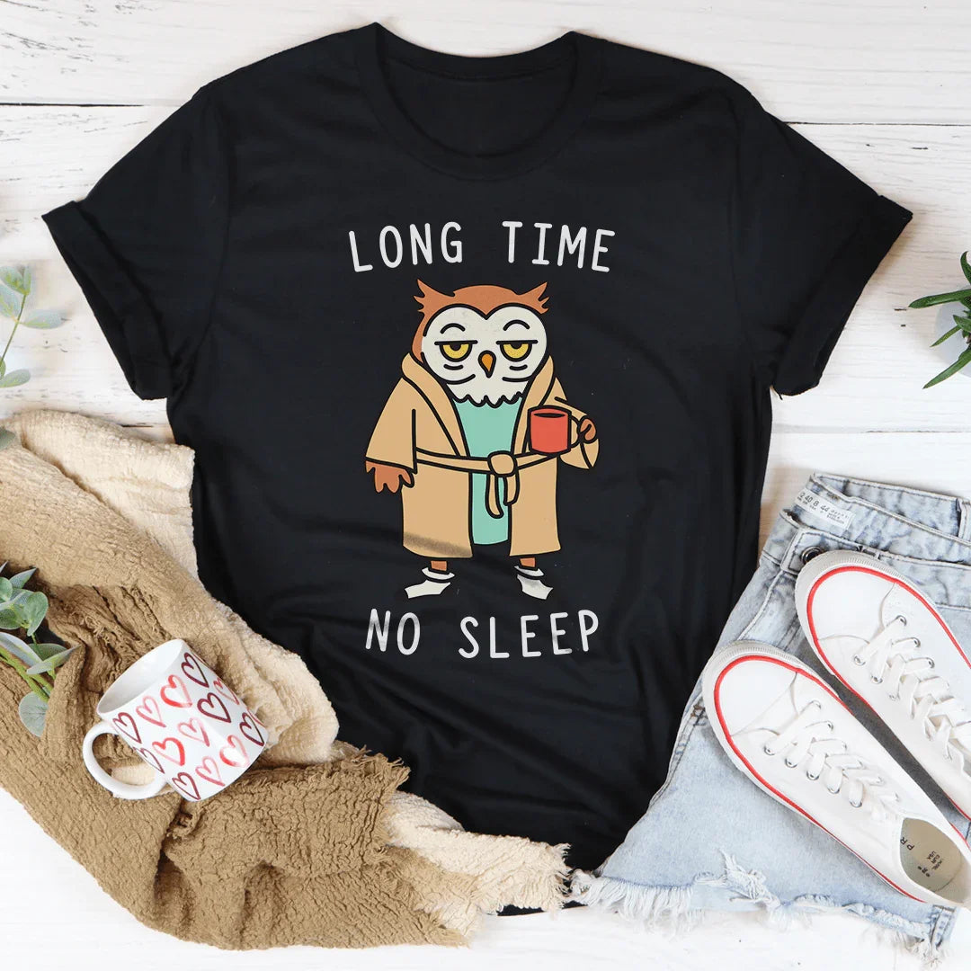 Long Time No Sleep Tee Peachy Sunday
