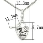 LOS430 - Silver 925 Sterling Silver Chain Pendant with No Stone