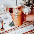 Losing My Mind 17oz Glass Tumbler With Bamboo Lid Stainless Straws Straw Cleaner Gift BandsCo Straps