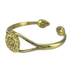 Lotus Cuff Handcast Polished Artisan Bracelet - Symbolic Rebirth From Cambodia BandsCo Straps