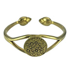 Lotus Cuff Handcast Polished Artisan Bracelet - Symbolic Rebirth From Cambodia BandsCo Straps