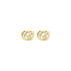 Lotus Stud Earrings Recycled Bombshell Brass Symbolic Rebirth Minimalist Jewels BandsCo Straps