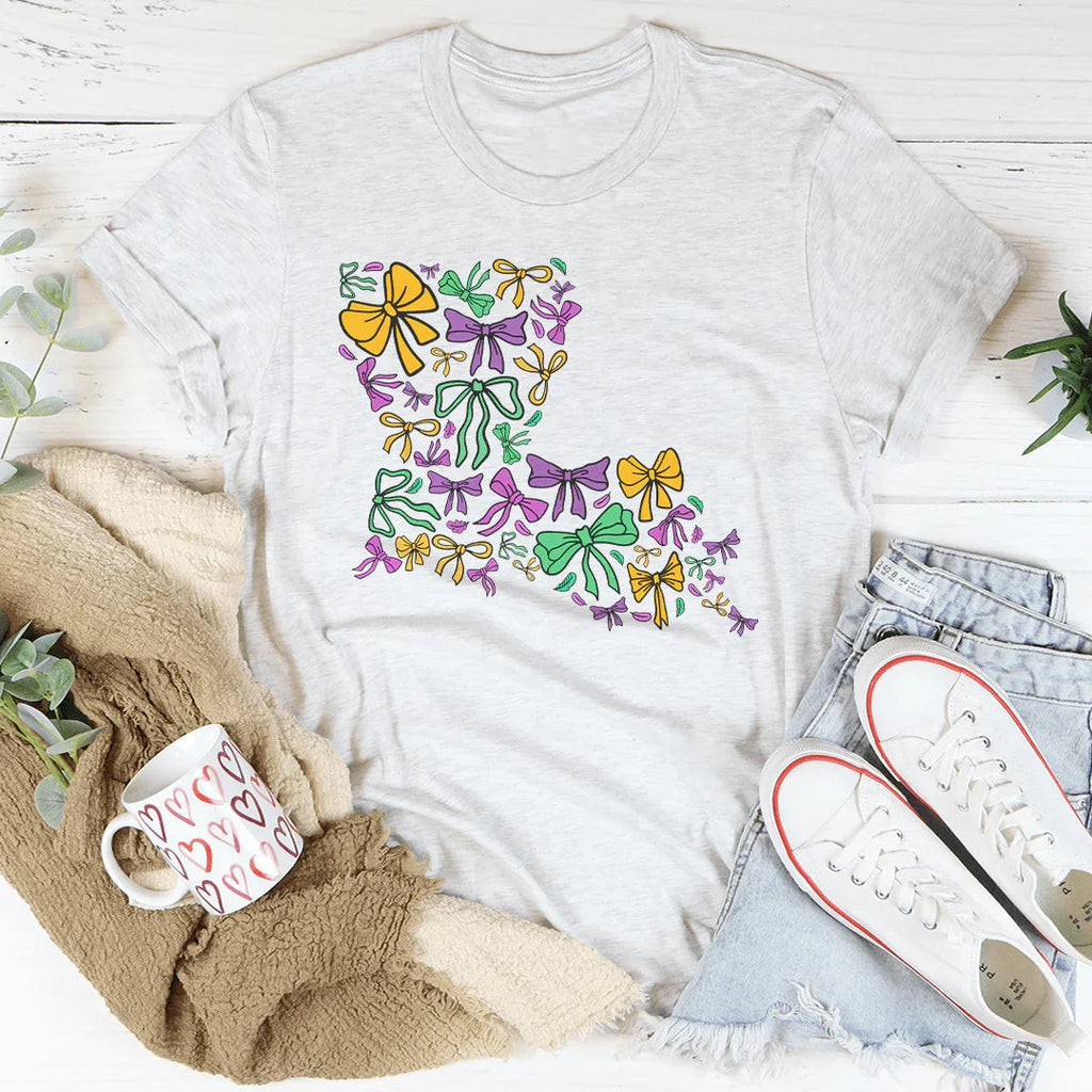Louisiana Mardi Gras Tee Peachy Sunday