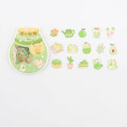 Cute Cartoon Animal & Fruit PVC Sticker Pack (45 pcs) Pi-Mart