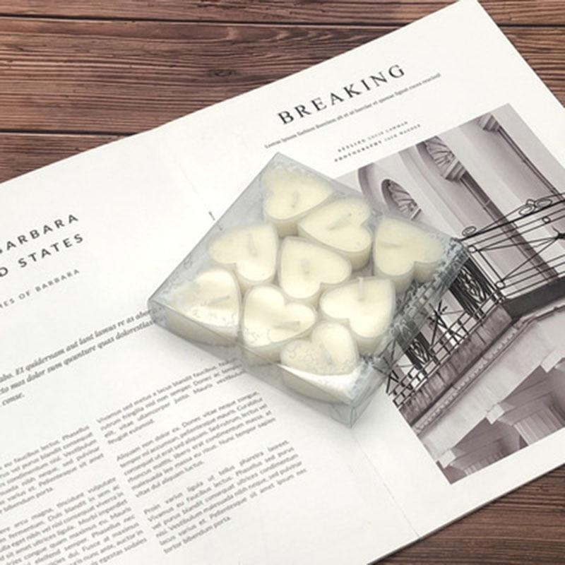 Love Creative Heart-Shaped Aromatherapy Candle Heart Shape LED Tea light Candles Romantic Love LED Candles Romantic Birthday Party Valentine's Day Candle Dinner Candle Home Accessories Stevvex