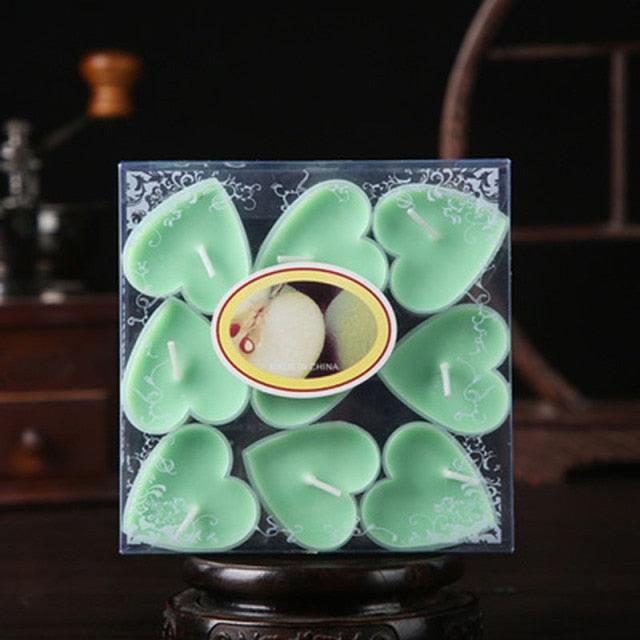 Love Creative Heart-Shaped Aromatherapy Candle Heart Shape LED Tea light Candles Romantic Love LED Candles Romantic Birthday Party Valentine's Day Candle Dinner Candle Home Accessories Stevvex