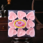 Love Creative Heart-Shaped Aromatherapy Candle Heart Shape LED Tea light Candles Romantic Love LED Candles Romantic Birthday Party Valentine's Day Candle Dinner Candle Home Accessories Stevvex
