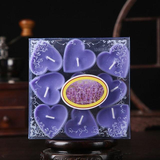 Love Creative Heart-Shaped Aromatherapy Candle Heart Shape LED Tea light Candles Romantic Love LED Candles Romantic Birthday Party Valentine's Day Candle Dinner Candle Home Accessories Stevvex