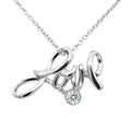 Love Pendant Necklace 316L Stainless Steel Swarovski