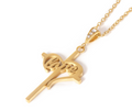 Gold Heart's Desire Cross Necklace KingdomWear