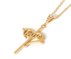 Gold Heart's Desire Cross Necklace KingdomWear