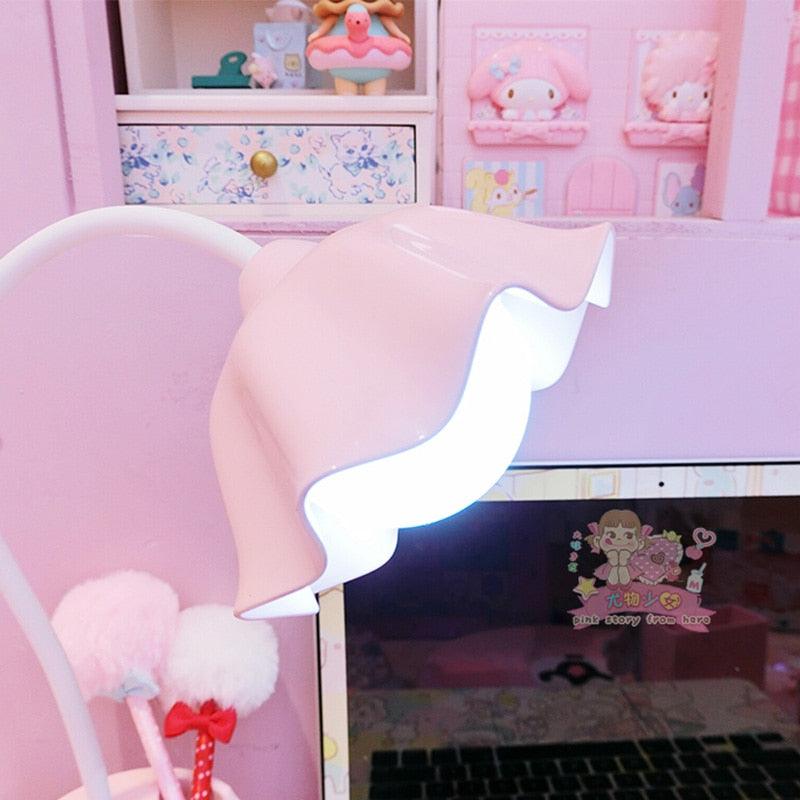 Lovely 3 Levels Dimmer Reading Table Lamp Pen Case Base Student LED Desk Lamp Girls Charge Bedside Lamp for Bedroom Studyroom Cute Study Lamps for Bedroom Décor Stevvex
