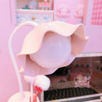 Lovely 3 Levels Dimmer Reading Table Lamp Pen Case Base Student LED Desk Lamp Girls Charge Bedside Lamp for Bedroom Studyroom Cute Study Lamps for Bedroom Décor Stevvex