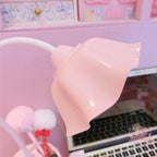 Lovely 3 Levels Dimmer Reading Table Lamp Pen Case Base Student LED Desk Lamp Girls Charge Bedside Lamp for Bedroom Studyroom Cute Study Lamps for Bedroom Décor Stevvex