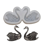 Lovely Couple Swan Shape Silicone Mold  Fondant Chocolate Resin Aroma Stone Soap Mold For Pastry Cup Cake Decorating Kitchen Tool Swan Silicone Fondant Molds Swan Couple Chocolate Mold Stevvex