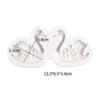 Lovely Couple Swan Shape Silicone Mold  Fondant Chocolate Resin Aroma Stone Soap Mold For Pastry Cup Cake Decorating Kitchen Tool Swan Silicone Fondant Molds Swan Couple Chocolate Mold Stevvex