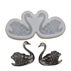 Lovely Couple Swan Shape Silicone Mold  Fondant Chocolate Resin Aroma Stone Soap Mold For Pastry Cup Cake Decorating Kitchen Tool Swan Silicone Fondant Molds Swan Couple Chocolate Mold Stevvex
