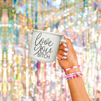 Love You Bitch Ceramic Coffee Mug 14.5oz Funny Sassy Gift For Best Friend BandsCo Straps