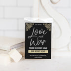 Love And War Scented Candle - Layered Home Fragrance Soy Blend 40hr Burn BandsCo Straps