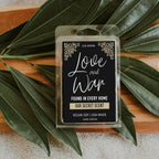 Love And War Scented Candle - Layered Home Fragrance Soy Blend 40hr Burn BandsCo Straps