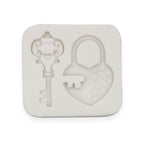 Loving Heart Lock Key Silicone Mold For Chocolate Candy Cake Decoration Plaster Ornaments Fondant Mould Kitchenware Baking Heart Lock Key Silicone Mold