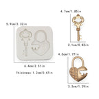 Loving Heart Lock Key Silicone Mold For Chocolate Candy Cake Decoration Plaster Ornaments Fondant Mould Kitchenware Baking Heart Lock Key Silicone Mold