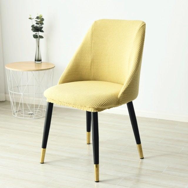 Low-inclined Armrest and Arc Back Chair Cover Washable Removable Seat Cover Polar Fleece Hotel Home Banquet Spandex Stretch Spandex Removable Washable Anti-dust Seat Slipcover Protector For Hotel Office Ceremony Banquet Wedding Party Stevvex