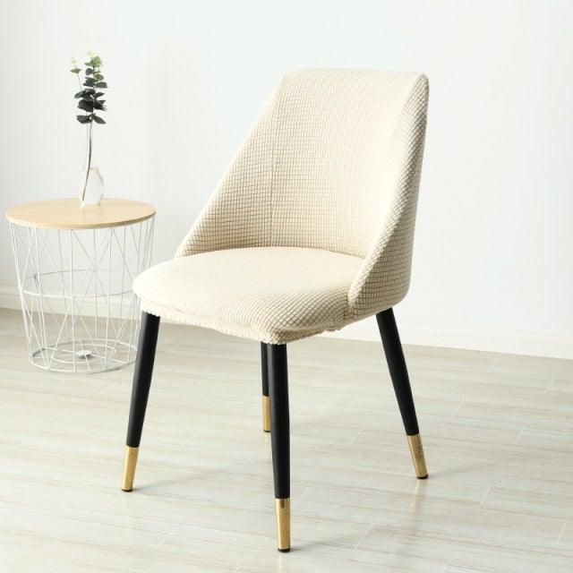 Low-inclined Armrest and Arc Back Chair Cover Washable Removable Seat Cover Polar Fleece Hotel Home Banquet Spandex Stretch Spandex Removable Washable Anti-dust Seat Slipcover Protector For Hotel Office Ceremony Banquet Wedding Party Stevvex