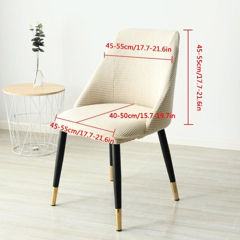 Low-inclined Armrest and Arc Back Chair Cover Washable Removable Seat Cover Polar Fleece Hotel Home Banquet Spandex Stretch Spandex Removable Washable Anti-dust Seat Slipcover Protector For Hotel Office Ceremony Banquet Wedding Party Stevvex