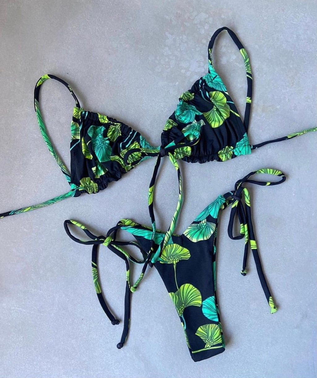 Low Waist Bikini Triangle Swimwear Female String Swimsuit Women Two Piece Swimsuit Swimwear Halter String Triangle Bikini Sets Women Print 2 Piece Suit Push Up Bathing Suit Swim Suit New Stevvex