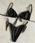 Low Waist Bikini Triangle Swimwear Female String Swimsuit Women Two Piece Swimsuit Swimwear Halter String Triangle Bikini Sets Women Print 2 Piece Suit Push Up Bathing Suit Swim Suit New Stevvex