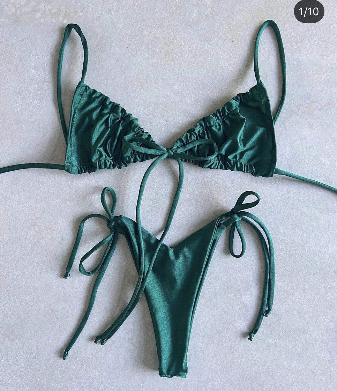 Low Waist Bikini Triangle Swimwear Female String Swimsuit Women Two Piece Swimsuit Swimwear Halter String Triangle Bikini Sets Women Print 2 Piece Suit Push Up Bathing Suit Swim Suit New Stevvex