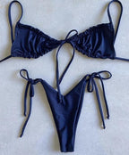 Low Waist Bikini Triangle Swimwear Female String Swimsuit Women Two Piece Swimsuit Swimwear Halter String Triangle Bikini Sets Women Print 2 Piece Suit Push Up Bathing Suit Swim Suit New Stevvex