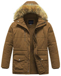 CREATMO US Mens Big & Tall Clothing Jackets For Men Coats Mens Winter Jacket Hooded Warm Fleece Thicken Windproof Down Parka Coat With Hood Snow proof Light Brown 3X Lootquake LLC