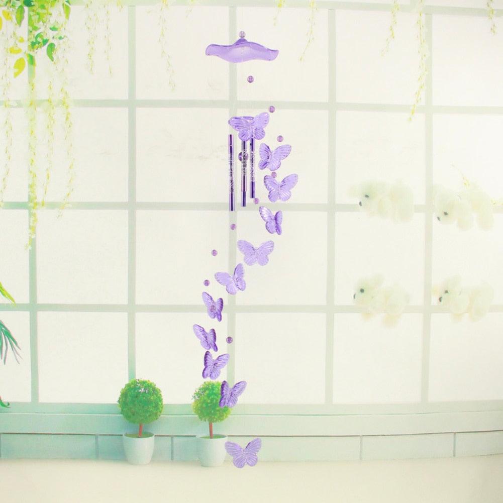 Lucky Butterfly Hanging Wind Chime Bell Garden Decoration Ornament Gift Home Decoration Fashion  High-end Gift Butterfly Gift Grandmother Gift Mother Gift Birthday Gift Festival Gift Witness Friendship Outdoor Wind Chime Garden Decor Stevvex