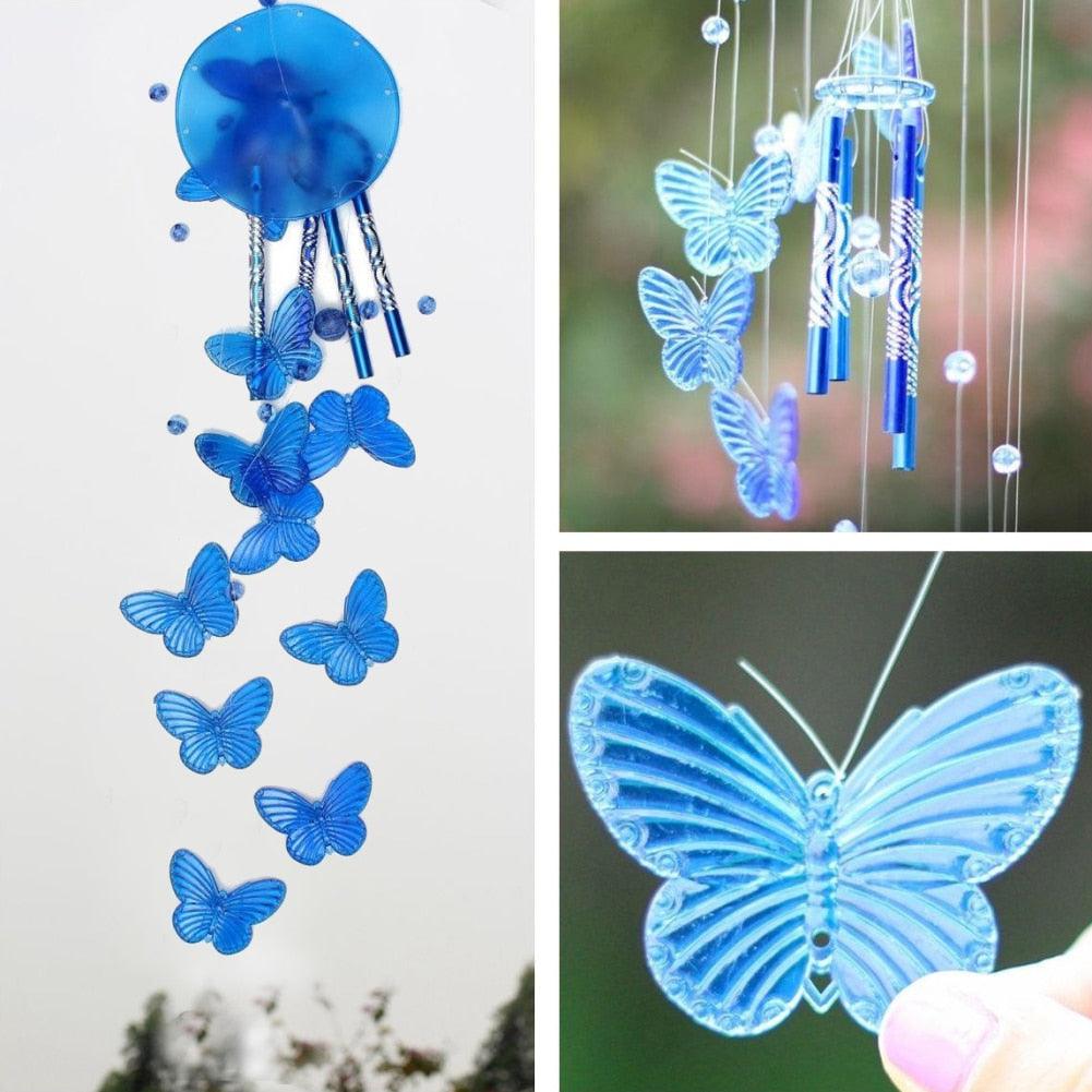 Lucky Butterfly Hanging Wind Chime Bell Garden Decoration Ornament Gift Home Decoration Fashion  High-end Gift Butterfly Gift Grandmother Gift Mother Gift Birthday Gift Festival Gift Witness Friendship Outdoor Wind Chime Garden Decor Stevvex