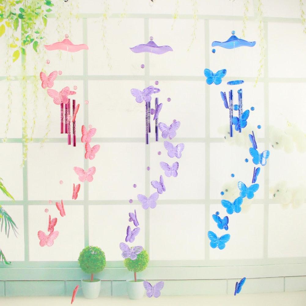 Lucky Butterfly Hanging Wind Chime Bell Garden Decoration Ornament Gift Home Decoration Fashion  High-end Gift Butterfly Gift Grandmother Gift Mother Gift Birthday Gift Festival Gift Witness Friendship Outdoor Wind Chime Garden Decor Stevvex