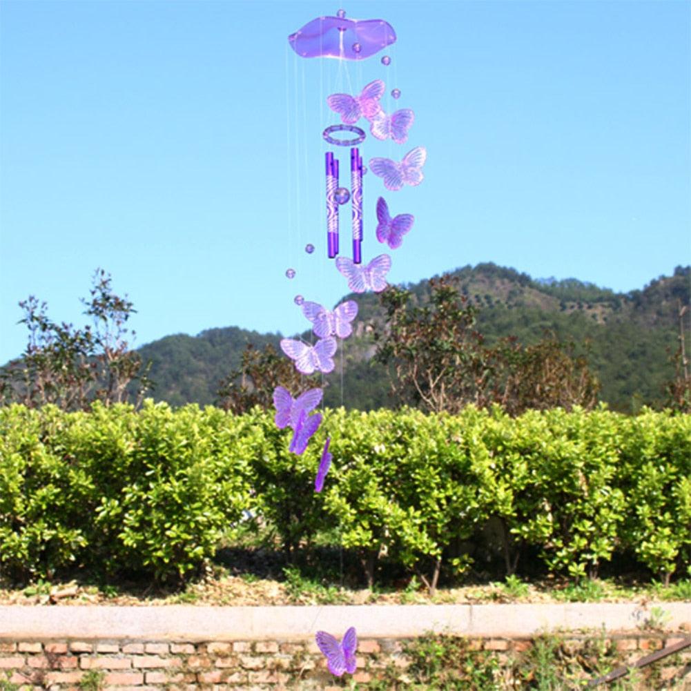 Lucky Butterfly Hanging Wind Chime Bell Garden Decoration Ornament Gift Home Decoration Fashion  High-end Gift Butterfly Gift Grandmother Gift Mother Gift Birthday Gift Festival Gift Witness Friendship Outdoor Wind Chime Garden Decor Stevvex