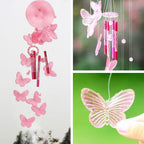 Lucky Butterfly Hanging Wind Chime Bell Garden Decoration Ornament Gift Home Decoration Fashion  High-end Gift Butterfly Gift Grandmother Gift Mother Gift Birthday Gift Festival Gift Witness Friendship Outdoor Wind Chime Garden Decor Stevvex